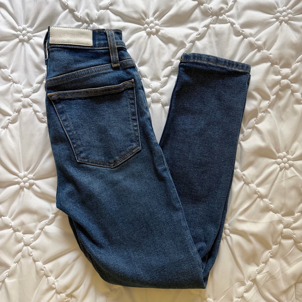 RE/DONE High Rise Ankle Crop Jeans – Size 24
